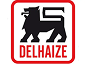 The Delhaize supermarket company logo featuring a stylized lion in a red square border for price comparison services