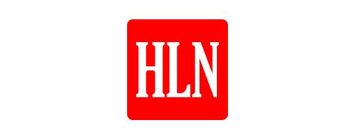 The HLN logo displayed in white text on a bold red square background, representing media coverage of price data