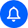 A blue notification bell icon used to enable price drop alerts for supermarket product scanning